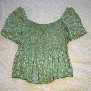 URBAN Romantics Sage Green Dotted Blouse